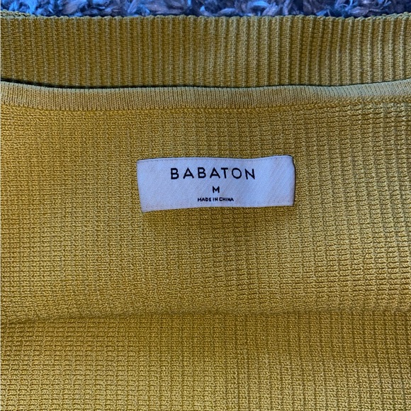 Babaton Ribbed Mustard Crop Top - Picture 3 of 3